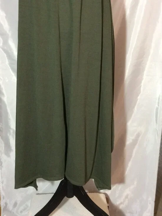 Kristen Nicole Sleeveless Olive Maxi Dress Bohemian-Style Bodice Size M - Picture 10 of 10